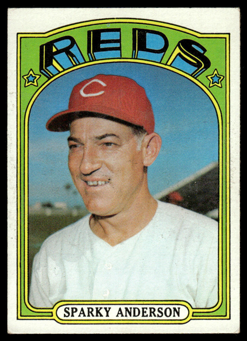 1972 Topps Baseball #358 - Sparky Anderson - EXMT