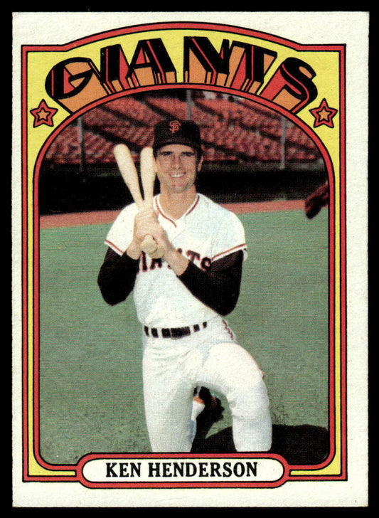 1972 Topps Baseball #443 - Ken Henderson - EXMT