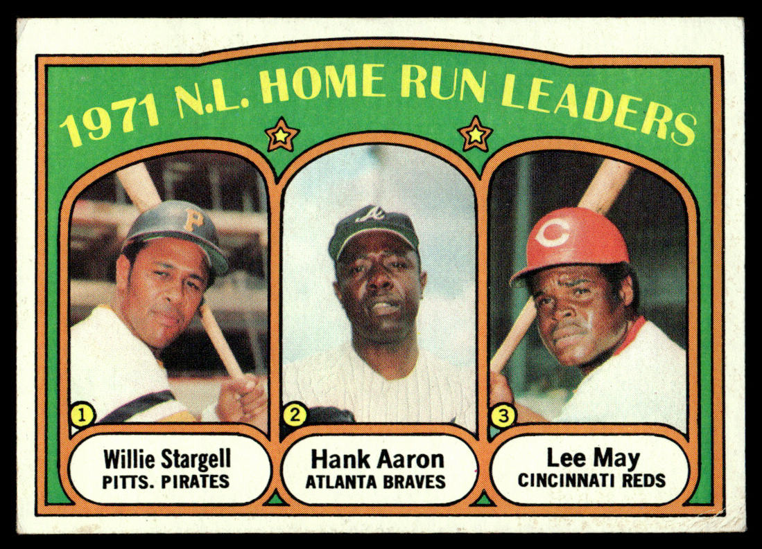 1972 Topps Baseball #89 - 1971 N.L. Home Run Leaders - VGEX