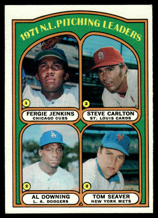 1972 Topps Baseball #93 - 1971 N.L. Pitching Leaders - EXMT