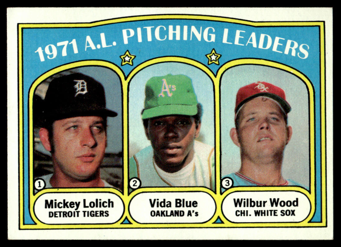1972 Topps Baseball #94 - 1971 A.L. Pitching Leaders - NM