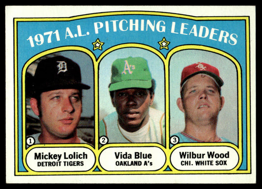 1972 Topps Baseball #94 - 1971 A.L. Pitching Leaders - NM