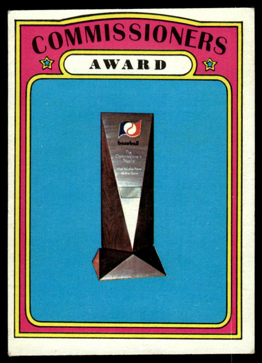 1972 Topps Baseball #621 - Commissioners Award - EX