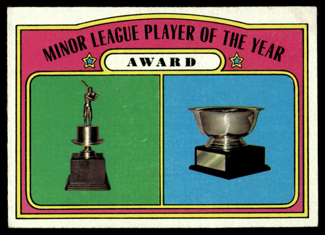 1972 Topps Baseball #624 - Minor League Player of the Year Award - EXMT