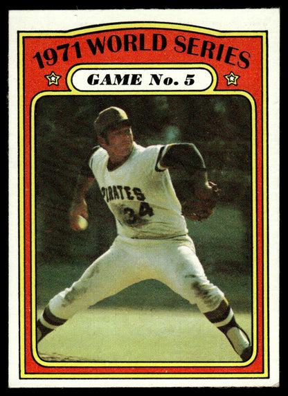 1972 Topps Baseball #227 - 1971 World Series Game No. 5 - EXMT