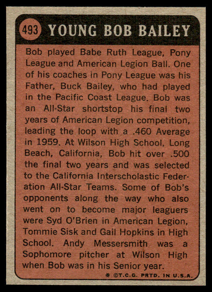 1972 Topps Baseball #493 - Bob Bailey KP - EXMT