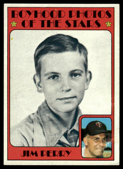 1972 Topps Baseball #497 - Jim Perry KP - EXMT