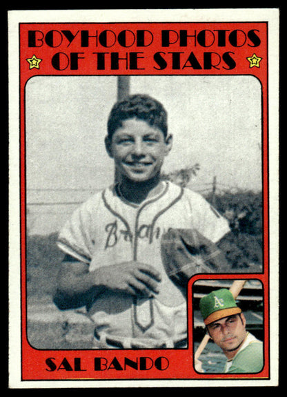 1972 Topps Baseball #348 - Sal Bando KP - EXMT