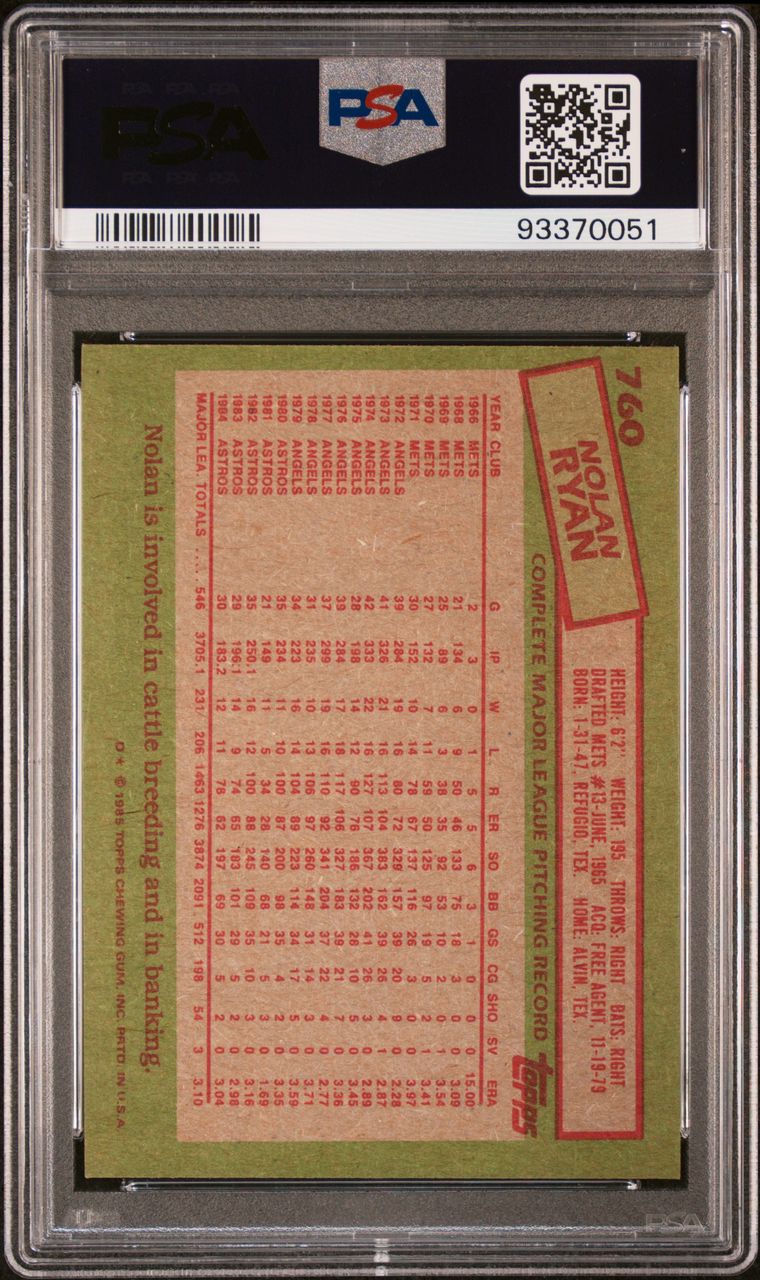 1985 Topps Baseball Complete Set Vending! - McGwire Clemens Puckett RC PSA 8