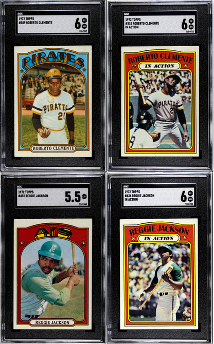 1972 Topps Baseball Complete Set - EXMT AVG w 13 Graded - Fisk RC Aaron Ryan Mays