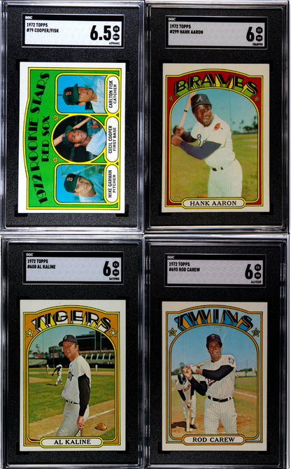 1972 Topps Baseball Complete Set - EXMT AVG w 13 Graded - Fisk RC Aaron Ryan Mays
