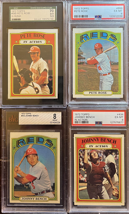 1972 Topps Baseball Complete Set - EXMT AVG w 13 Graded - Fisk RC Aaron Ryan Mays