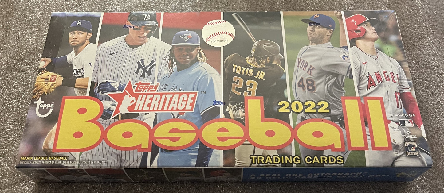 2022 Topps Heritage Baseball - Factory Sealed Hobby Box - 24 Packs