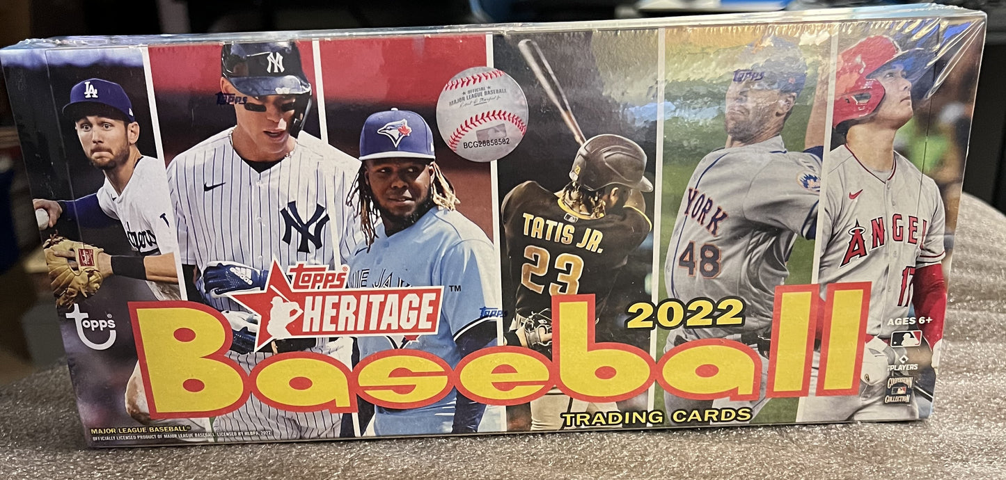 2022 Topps Heritage Baseball - Factory Sealed Hobby Box - 24 Packs