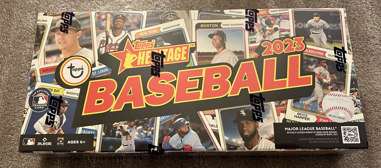2023 Topps Heritage Baseball - Factory Sealed Hobby Box - 24 Packs