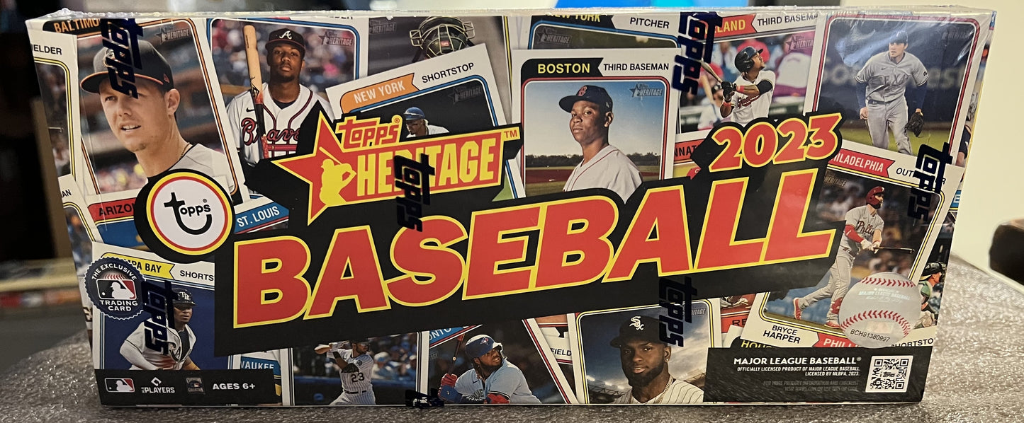 2023 Topps Heritage Baseball - Factory Sealed Hobby Box - 24 Packs