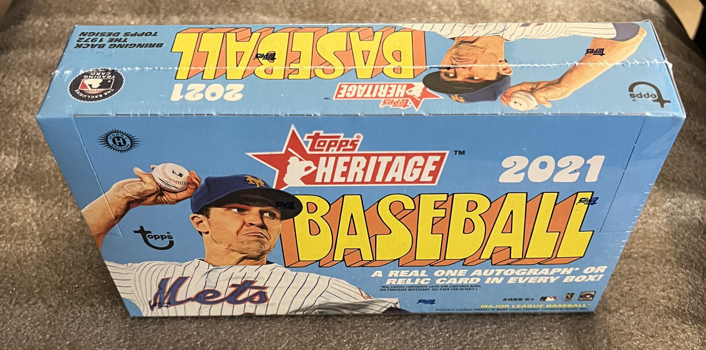 2021 Topps Heritage Baseball - Factory Sealed Hobby Box - 24 Packs