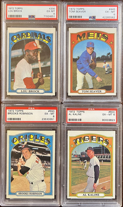 1972 Topps Baseball Complete Set - EXMT AVG w 10 Graded - Fisk RC Aaron Ryan Mays