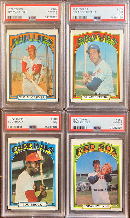 1972 Topps Baseball Complete Set - NM AVG w 74 Graded - Fisk RC Aaron Ryan Mays