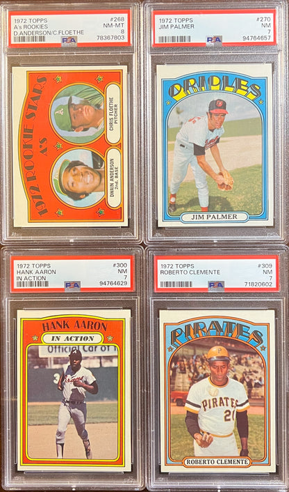 1972 Topps Baseball Complete Set - NM AVG w 74 Graded - Fisk RC Aaron Ryan Mays