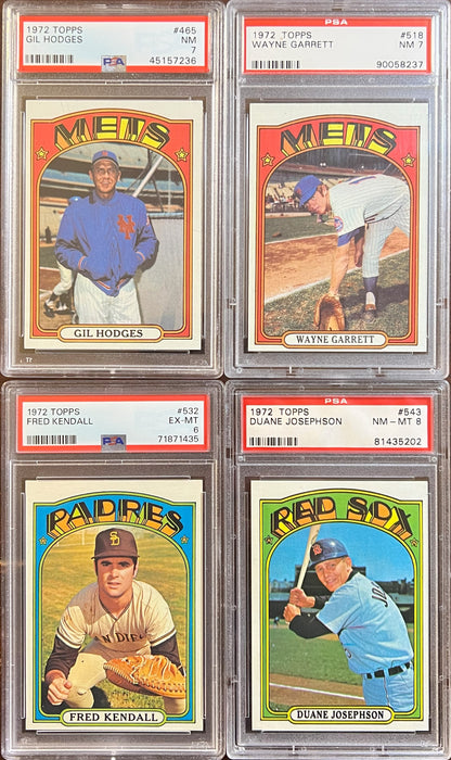 1972 Topps Baseball Complete Set - NM AVG w 74 Graded - Fisk RC Aaron Ryan Mays