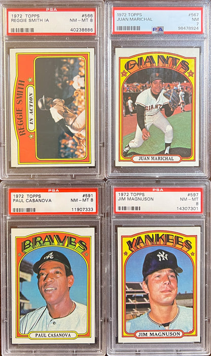 1972 Topps Baseball Complete Set - NM AVG w 74 Graded - Fisk RC Aaron Ryan Mays