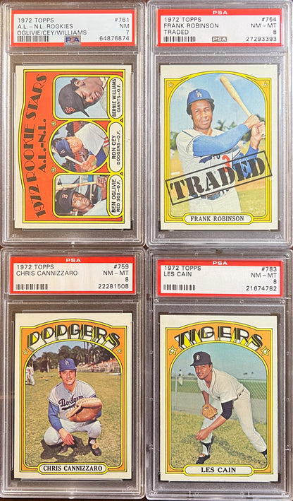 1972 Topps Baseball Complete Set - NM AVG w 74 Graded - Fisk RC Aaron Ryan Mays