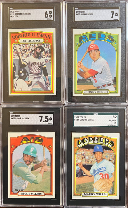 1972 Topps Baseball Complete Set - NM AVG w 74 Graded - Fisk RC Aaron Ryan Mays