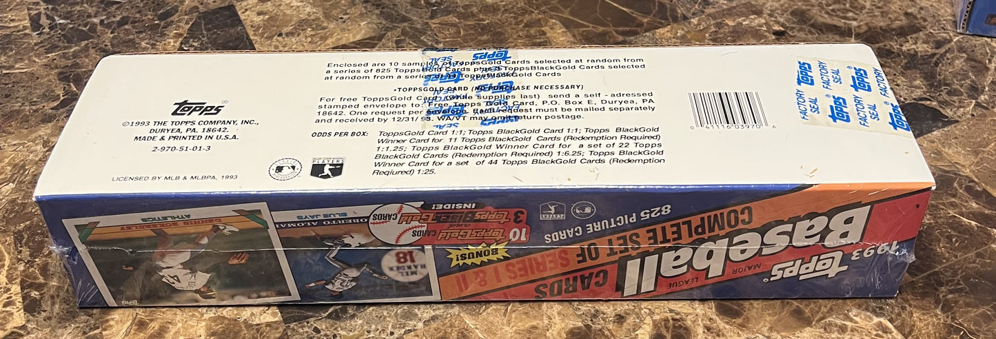 1993 Topps Baseball Complete Set - Factory Sealed - Jeter RC