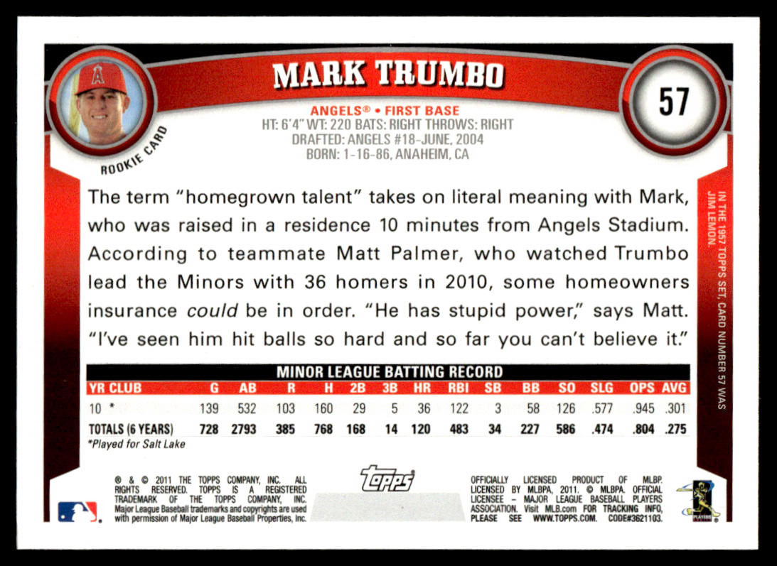 2011 Topps Baseball Complete Base Set + Update - Trout Freeman Altuve RC