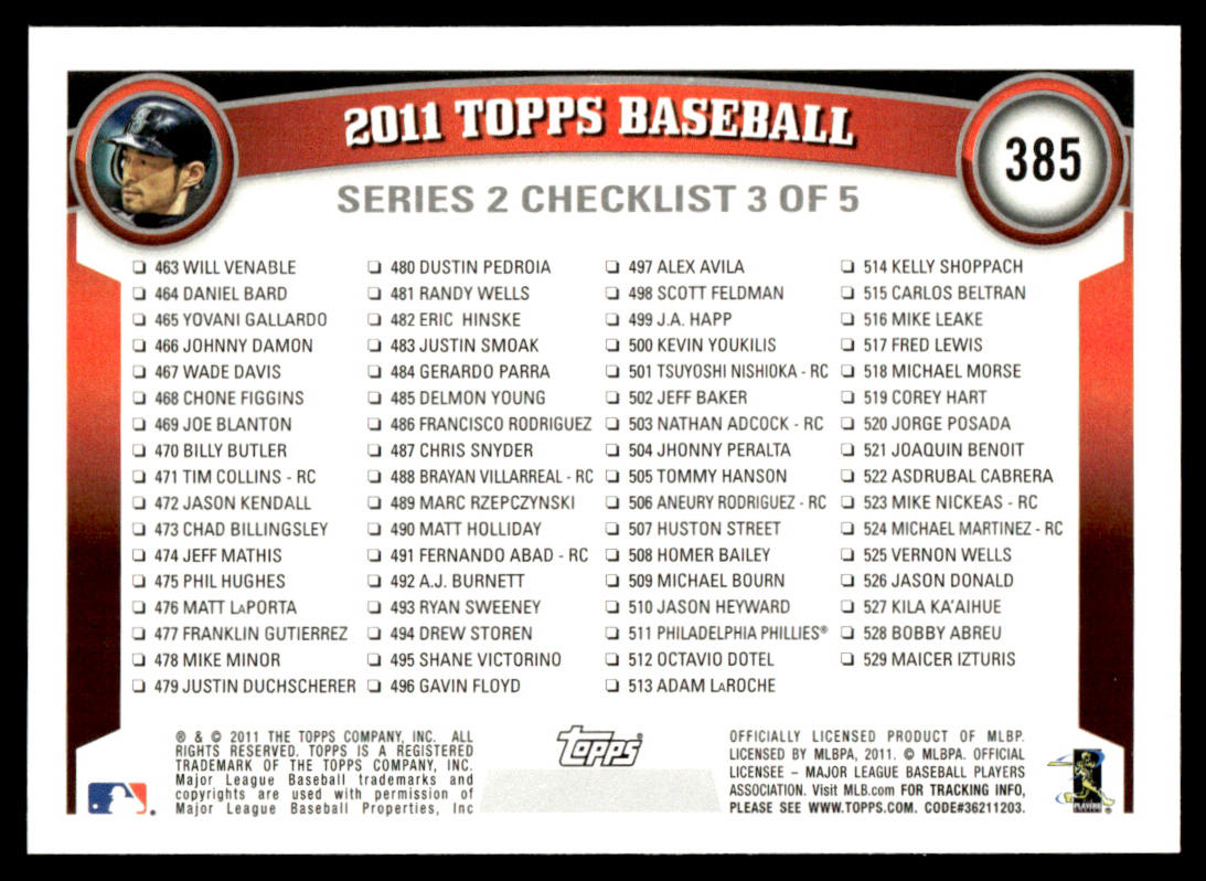 2011 Topps Baseball Complete Base Set + Update - Trout Freeman Altuve RC