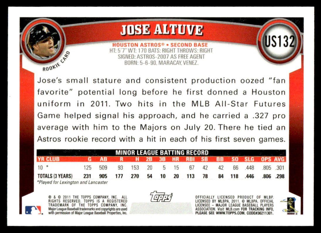 2011 Topps Baseball Complete Base Set + Update - Trout Freeman Altuve RC