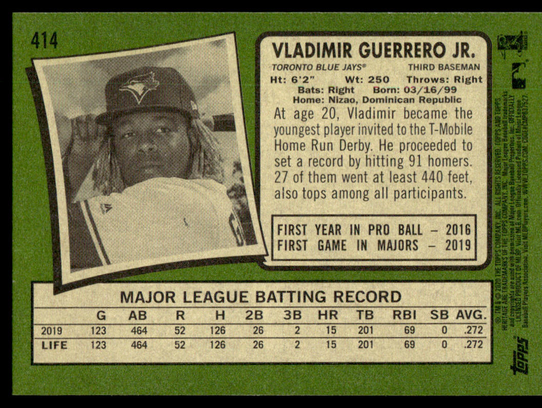 2020 Topps Heritage Baseball Complete Base Set - 725 cards