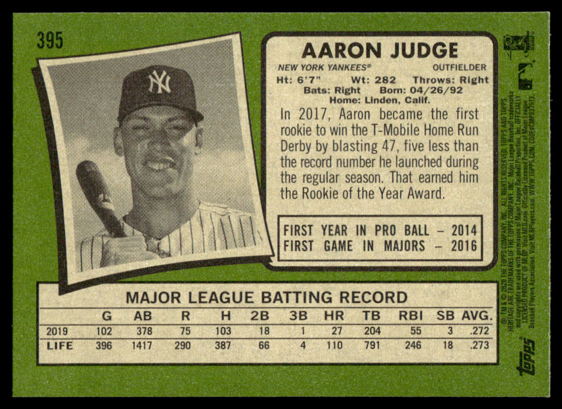 2020 Topps Heritage Baseball Complete Base Set - 725 cards