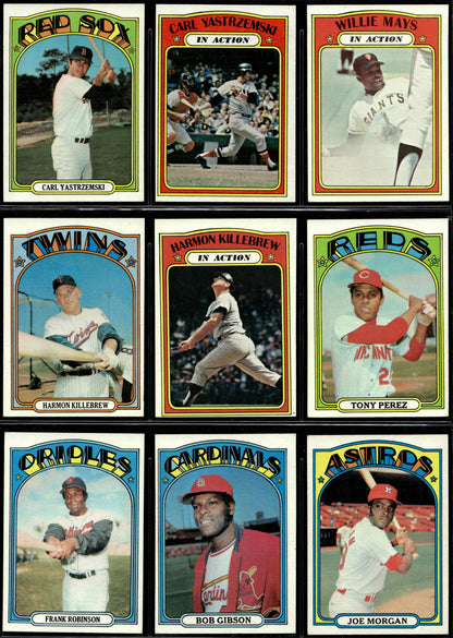 1972 Topps Baseball Complete Set - EXMT AVG w 10 Graded - Fisk RC Aaron Ryan Mays