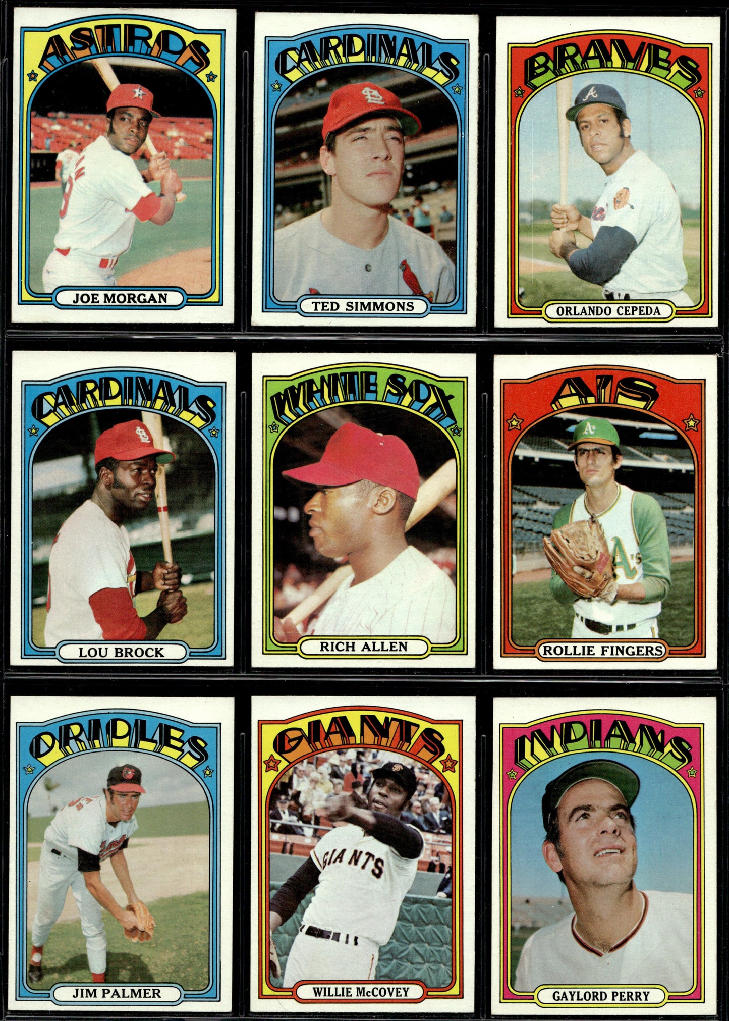 1972 Topps Baseball Complete Set - EXMT AVG w 13 Graded - Fisk RC Aaron Ryan Mays