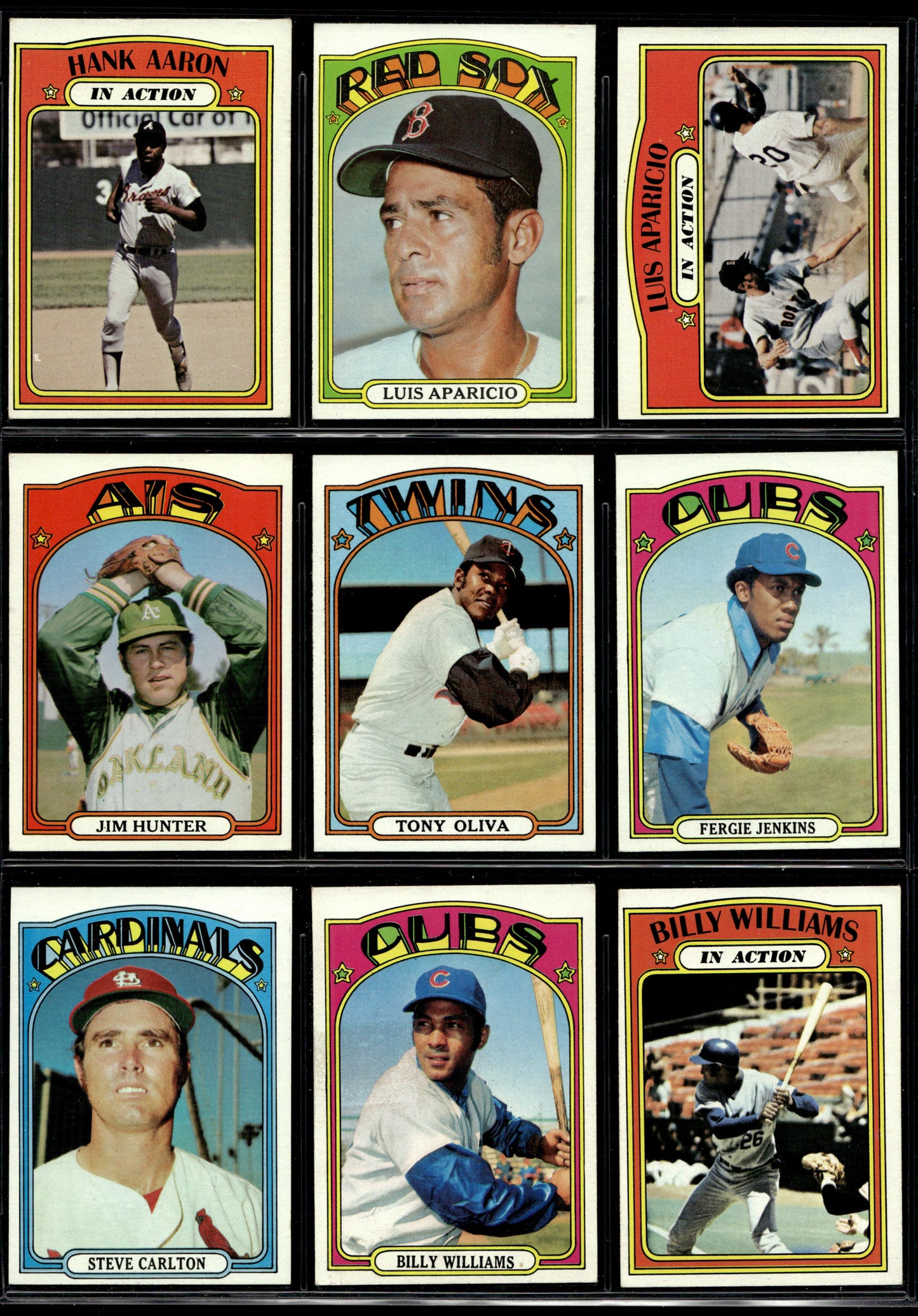 1972 Topps Baseball Complete Set - EXMT AVG w 13 Graded - Fisk RC Aaron Ryan Mays