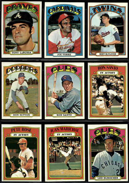 1972 Topps Baseball Complete Set - NM AVG w 74 Graded - Fisk RC Aaron Ryan Mays