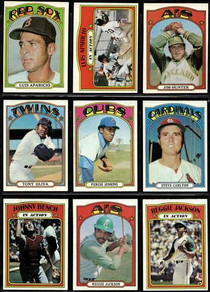 1972 Topps Baseball Complete Set - EXMT AVG w 10 Graded - Fisk RC Aaron Ryan Mays