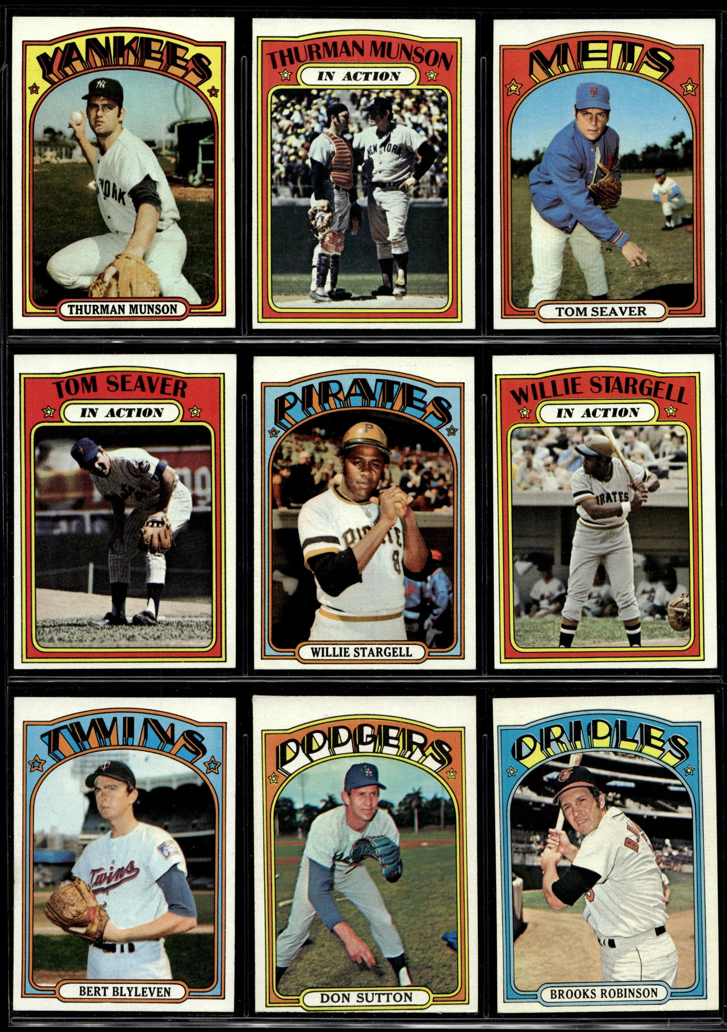 1972 Topps Baseball Complete Set - EXMT AVG w 13 Graded - Fisk RC Aaron Ryan Mays