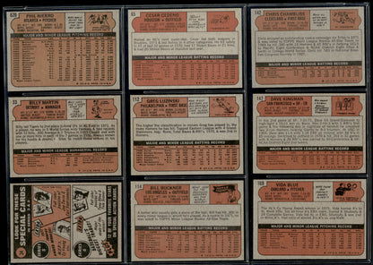 1972 Topps Baseball Complete Set - NM AVG w 74 Graded - Fisk RC Aaron Ryan Mays