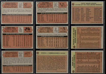 1972 Topps Baseball Complete Set - NM AVG w 74 Graded - Fisk RC Aaron Ryan Mays