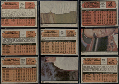 1972 Topps Baseball Complete Set - EXMT AVG w 10 Graded - Fisk RC Aaron Ryan Mays