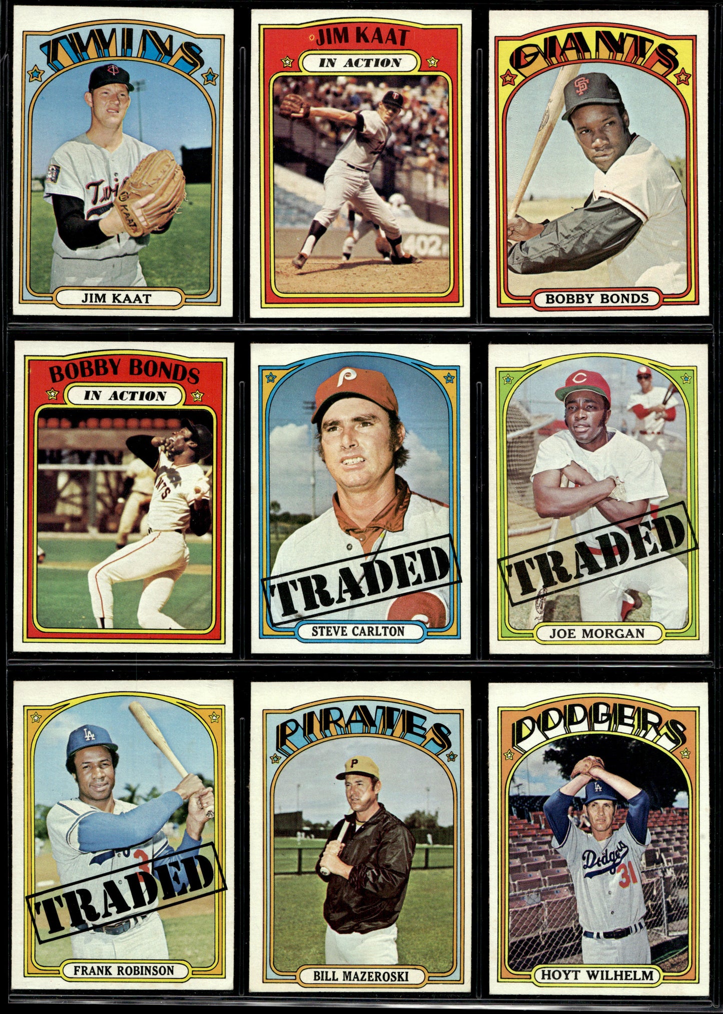 1972 Topps Baseball Complete Set - EXMT AVG w 13 Graded - Fisk RC Aaron Ryan Mays