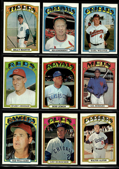 1972 Topps Baseball Complete Set - EXMT AVG w 13 Graded - Fisk RC Aaron Ryan Mays