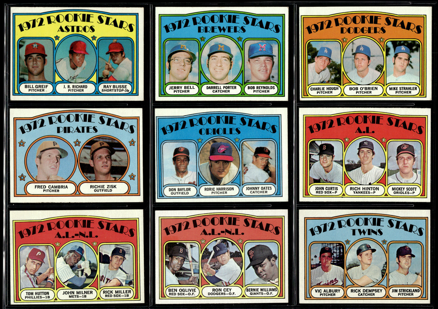 1972 Topps Baseball Complete Set - EXMT AVG w 13 Graded - Fisk RC Aaron Ryan Mays