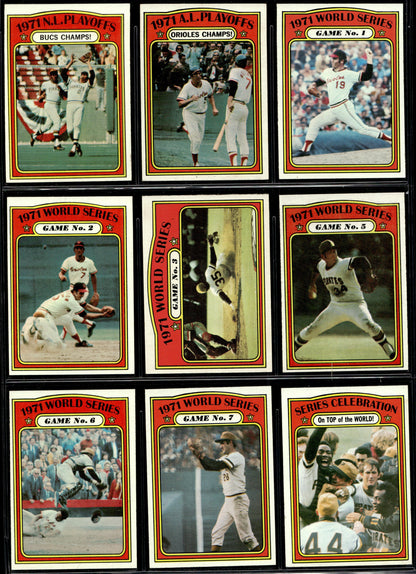 1972 Topps Baseball Complete Set - NM AVG w 74 Graded - Fisk RC Aaron Ryan Mays