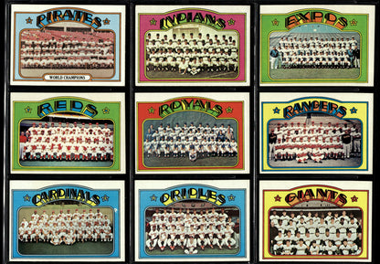 1972 Topps Baseball Complete Set - EXMT AVG w 13 Graded - Fisk RC Aaron Ryan Mays