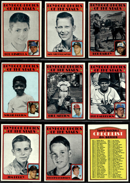 1972 Topps Baseball Complete Set - NM AVG w 74 Graded - Fisk RC Aaron Ryan Mays