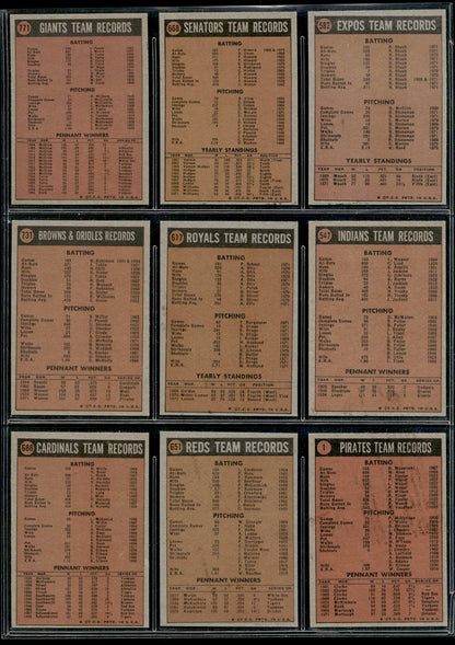 1972 Topps Baseball Complete Set - EXMT AVG w 13 Graded - Fisk RC Aaron Ryan Mays